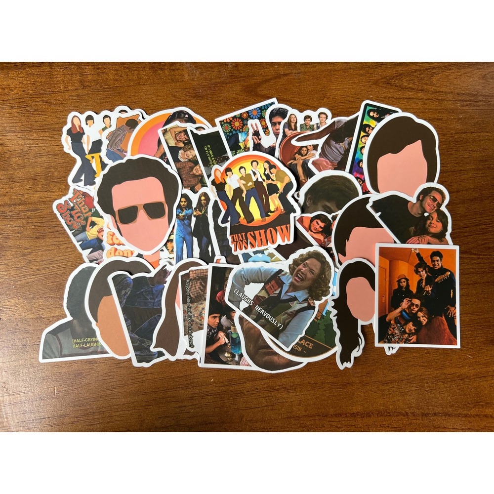 34pc That 70s Show Sticker Pack0 Decals Eric Red Kelso Jackie Hyde Fez